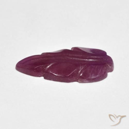 Ruby Gemstone in 17.3 x 8.9 mm Size for Sale, Ruby Stone in Sangria Purple Color