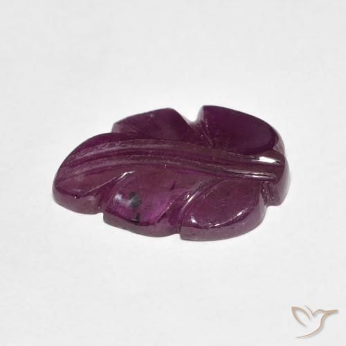 Ruby Gemstone in 15.3 x 11.1 mm Size for Sale, Ruby Stone in Medium Dark-Purple Color