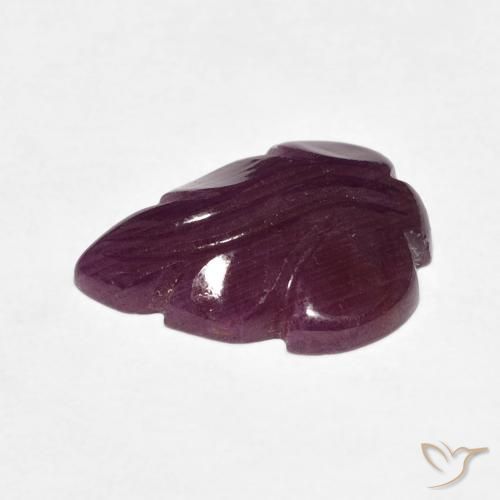 Ruby Gemstone in 14.7 x 11 mm Size for Sale, Ruby Stone in Medium Dark-Purple Color