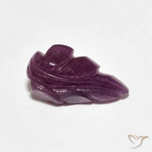 2.37 ct Purple Ruby Stone, Natural Ruby in Carved Leaf Shape for Sale