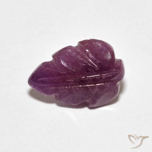 2.30 ct Purple Ruby Stone, Natural Ruby in Carved Leaf Shape for Sale