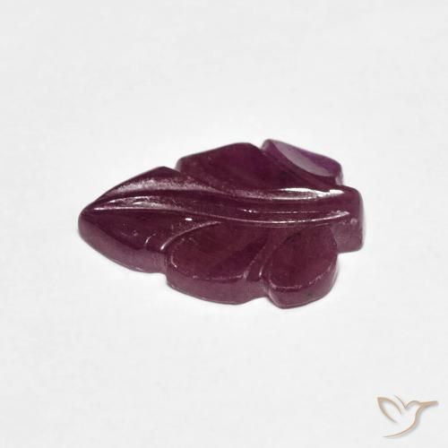 Ruby Gemstone in 13.7 x 10.3 mm Size for Sale, Ruby Stone in Medium Dark-Purple Color