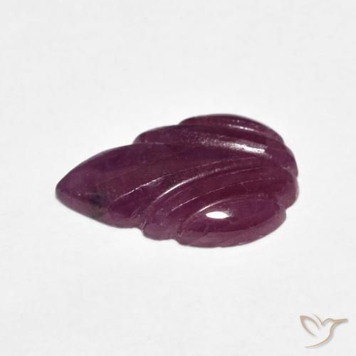 Ruby Gemstone in 13.7 x 9.5 mm Size for Sale, Ruby Stone in Medium Dark-Purple Color