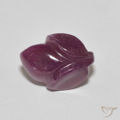 3.10ct Natural Purple Red Ruby, Flower Cut, Opaque