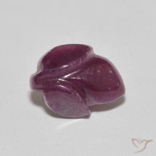 3.10 ct Red Ruby Stone, Natural Ruby in Carved Flower Shape for Sale