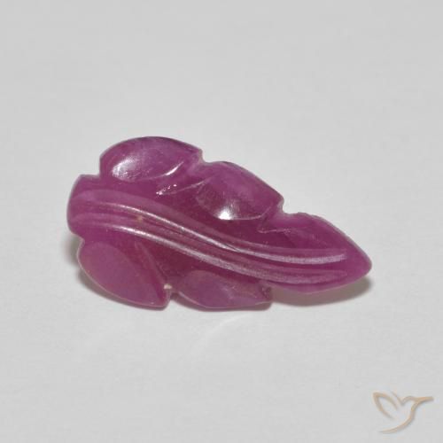2.05 ct Purple Ruby Stone, Natural Ruby in Carved Leaf Shape for Sale
