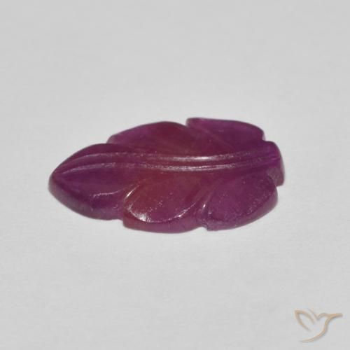 Ruby Gemstone in 14 x 9 mm (calibrated) Size for Sale, Ruby Stone in Reddish Purple Color