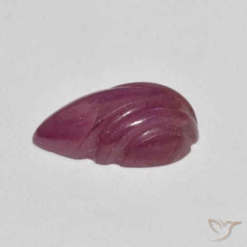 Ruby Gemstone in 12.7 x 7.4 mm Size for Sale, Ruby Stone in Medium Dark-Purple Color