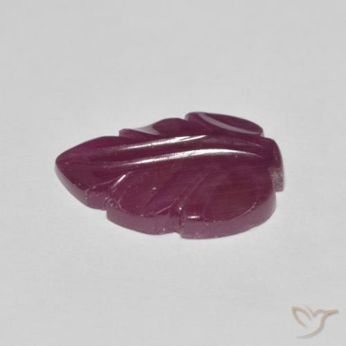 Ruby Gemstone in 15.5 x 11 mm Size for Sale, Ruby Stone in Reddish Purple Color