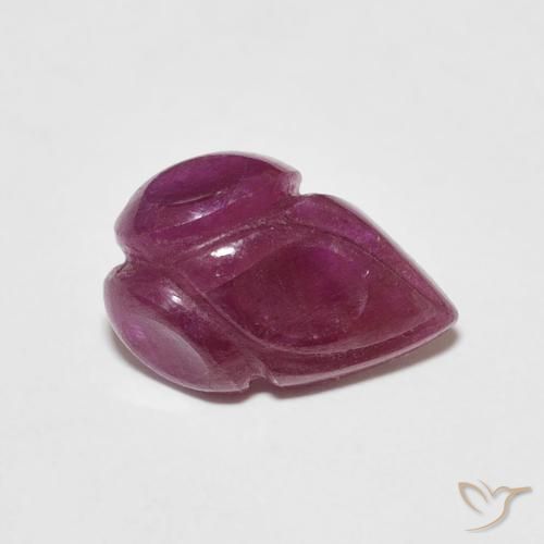 2.30 ct Red Ruby Stone, Natural Ruby in Carved Flower Shape for Sale