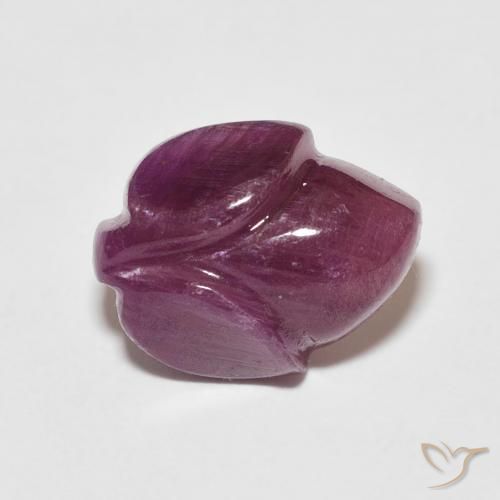 4.90 ct Red Ruby Stone, Natural Ruby in Carved Flower Shape for Sale