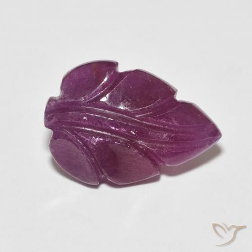 4.71 ct Red Ruby Stone, Natural Ruby in Carved Leaf Shape for Sale