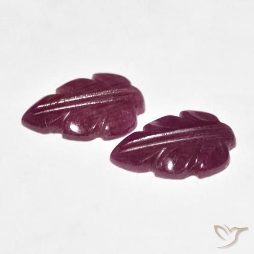 Ruby Gemstones in 14 x 9.7 mm Size for Sale, Ruby Stones in Deep Red Color