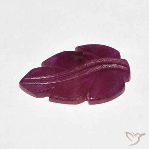 Ruby Gemstone in 16.3 x 11.5 mm Size for Sale, Ruby Stone in Medium Dark-Purple Color