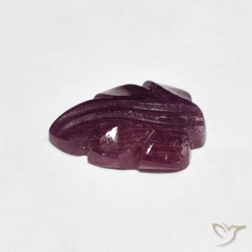 Ruby Gemstone in 11.6 x 8.7 mm Size for Sale, Ruby Stone in Medium Dark-Purple Color