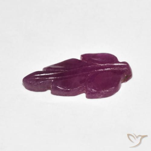 Ruby Gemstone in 17.8 x 10 mm Size for Sale, Ruby Stone in Medium Dark-Purple Color