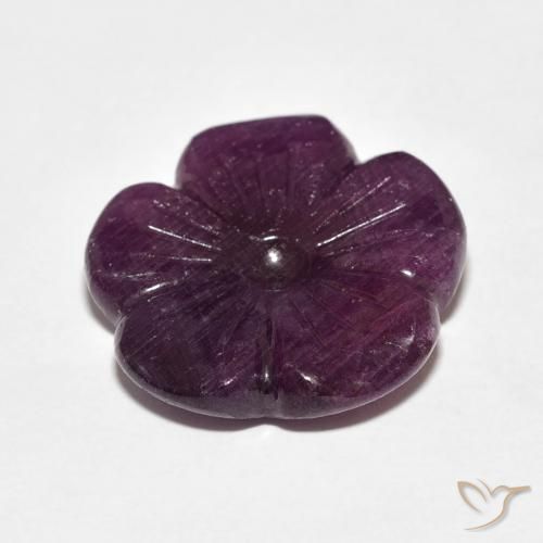 Ruby Gemstone in 17.8 x 17.1 mm Size for Sale, Ruby Stone in Medium Purple Color