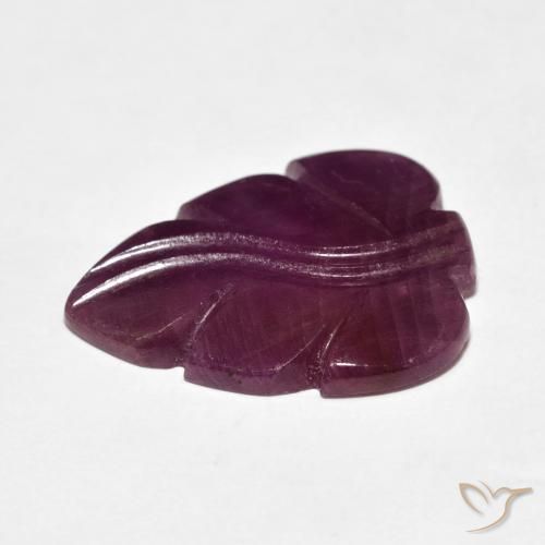 Ruby Gemstone in 21.2 x 16.4 mm Size for Sale, Ruby Stone in Medium Dark-Purple Color