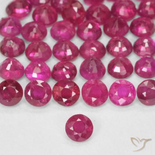 0.14 ct Round Cut Ruby, 2.9 mm From Mozambique, Photo A