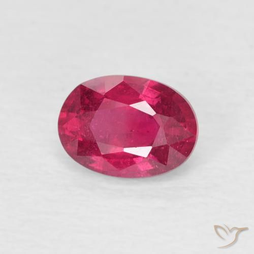 1.19 ct Red Ruby Stone, Natural Ruby in Oval Facet Shape for Sale