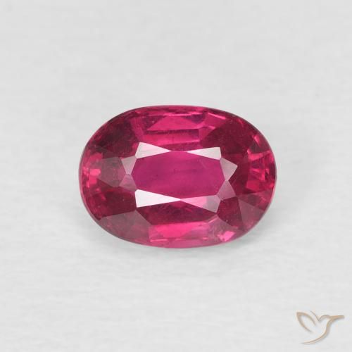 1.13 ct Oval Cut Ruby, 6.9 x 5 mm From Madagascar, Photo A