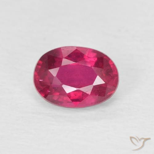 1.22ct Natural Medium Red Ruby, Oval, VS