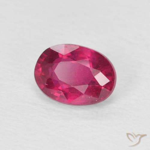 1.22 ct Red Ruby Stone, Natural Ruby in Oval Facet Shape for Sale