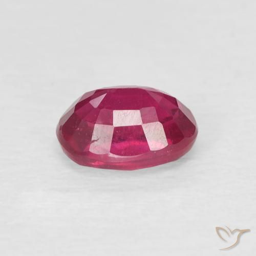 Ruby Gemstone in 7 x 5 mm (calibrated) Size for Sale, Ruby Stone in Medium Red Color