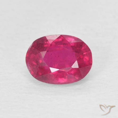 1.28ct Natural Light Red Ruby, Oval, VS