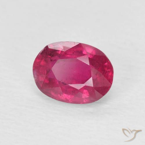 1.28 ct Red Ruby Stone, Natural Ruby in Oval Facet Shape for Sale