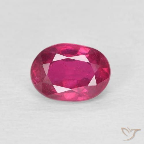 1.21ct Natural Light Red Ruby, Oval, VS