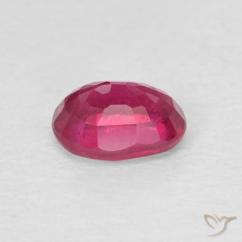 Ruby Gemstone in 7 x 5 mm (calibrated) Size for Sale, Ruby Stone in Light Red Color