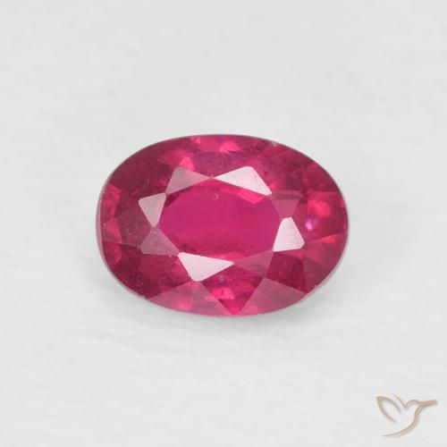1.22 ct Oval Cut Ruby, 6.9 x 5 mm From Madagascar, Photo A