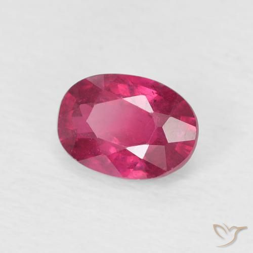 1.22 ct Red Ruby Stone, Natural Ruby in Oval Facet Shape for Sale