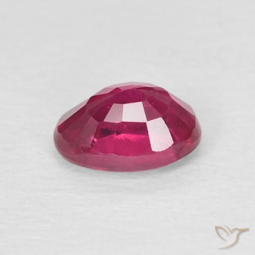 Ruby Gemstone in 7.3 x 5.3 mm Size for Sale, Ruby Stone in Light Red Color