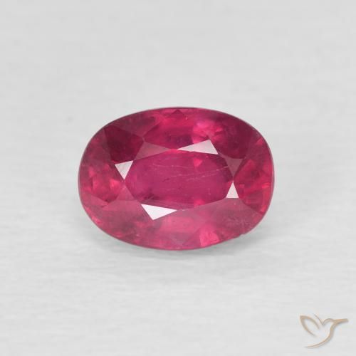 1.28ct Natural Deep Reddish Pink Ruby, Oval, VS