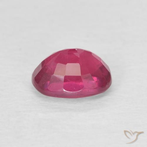 Ruby Gemstone in 7 x 5 mm (calibrated) Size for Sale, Ruby Stone in Deep Reddish Pink Color