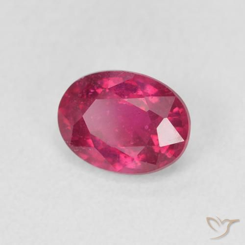 1.18 ct Red Ruby Stone, Natural Ruby in Oval Facet Shape for Sale