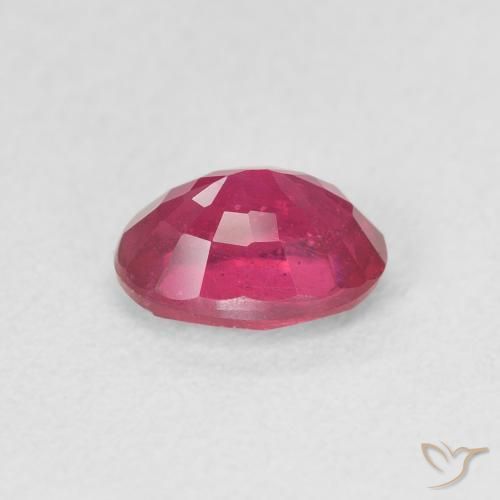 Ruby Gemstone in 7 x 5 mm (calibrated) Size for Sale, Ruby Stone in Pinkish Red Color