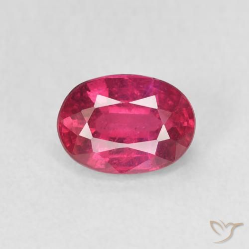 1.33ct Natural Light Red Ruby, Oval, VS