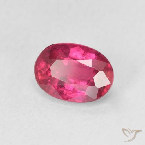 1.33 ct Red Ruby Stone, Natural Ruby in Oval Facet Shape for Sale