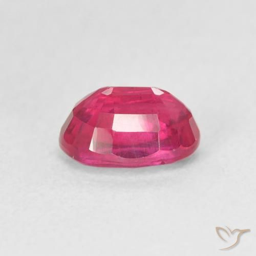 Ruby Gemstone in 7 x 5 mm (calibrated) Size for Sale, Ruby Stone in Light Red Color