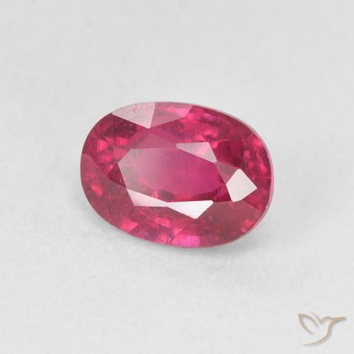 1.33 ct Red Ruby Stone, Natural Ruby in Oval Facet Shape for Sale