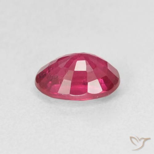 Ruby Gemstone in 7 x 5 mm (calibrated) Size for Sale, Ruby Stone in Pinkish Red Color