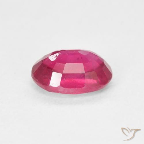 Ruby Gemstone in 7 x 5 mm (calibrated) Size for Sale, Ruby Stone in Pinkish Red Color
