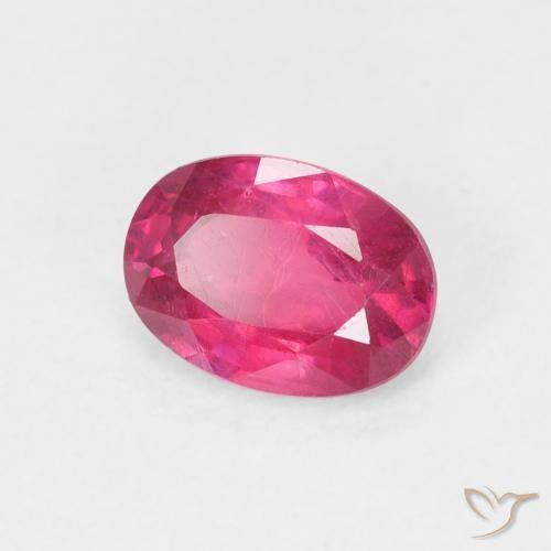 1.21 ct Red Ruby Stone, Natural Ruby in Oval Facet Shape for Sale