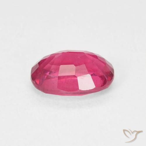 Ruby Gemstone in 7 x 5 mm (calibrated) Size for Sale, Ruby Stone in Medium Red Color