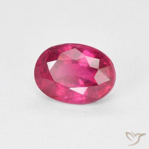 1.19 ct Red Ruby Stone, Natural Ruby in Oval Facet Shape for Sale