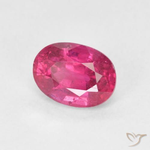 1.31 ct Red Ruby Stone, Natural Ruby in Oval Facet Shape for Sale