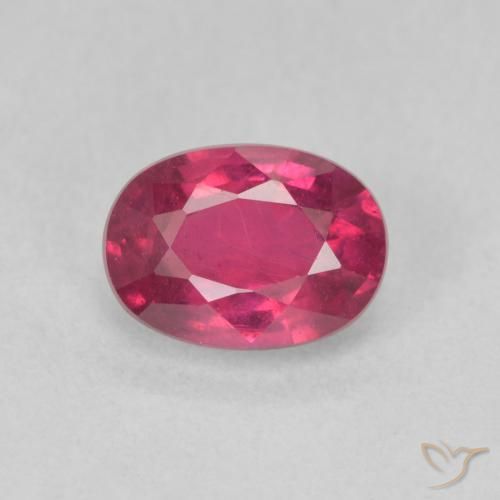 1.27ct Natural Light Red Ruby, Oval, VS